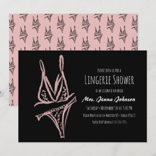 Carte Lingerie élégante pour enterrement de vie de jeune