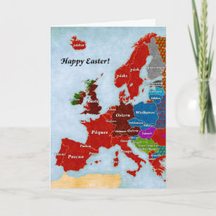 Carte linguistique de l'Europe : Carte de voeux de