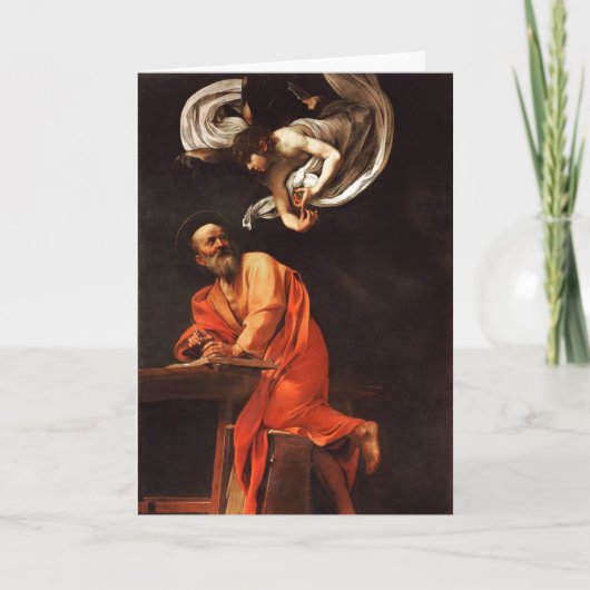Carte L'inspiration de St Matthew, Caravaggio (Devant)