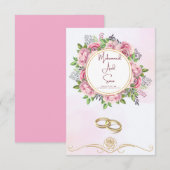 Carte L'invitation de mariage (Devant / Derrière)