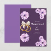 Carte L'invitation de mariage (Devant / Derrière)