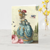 Carte l'invitation (Fête des mères) (Fleur jaune)