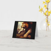 Carte Lion (2) Chat sauvage (Fleur jaune)
