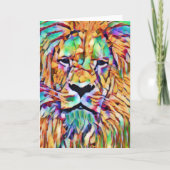 Carte Lion - Art Vibrant (Devant)