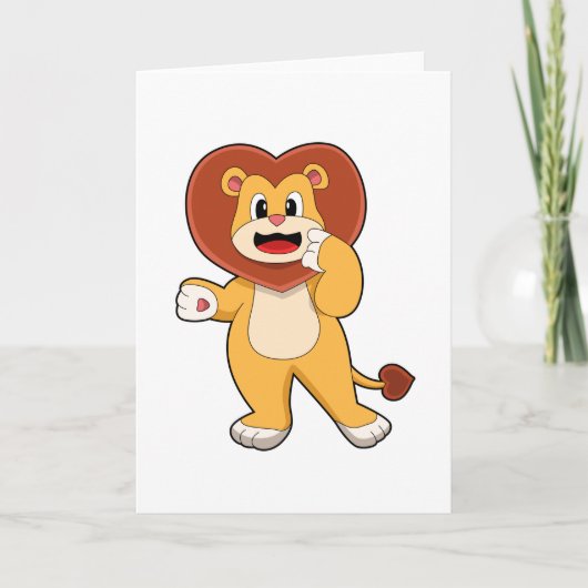 Carte Lion au cœur (Devant)