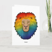 Carte Lion aux couleurs de l'arc-en-ciel (Dos)
