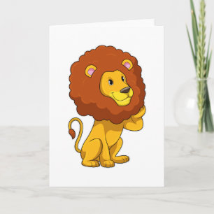 Carte Lion avec boucles