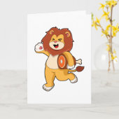 Carte Lion avec de la viande (Fleur jaune)