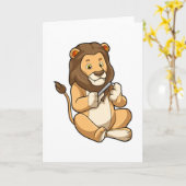 Carte Lion avec flèches à ongle (Fleur jaune)