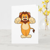 Carte Lion avec grandes griffes (Fleur jaune)