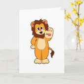Carte Lion avec Mane (Fleur jaune)
