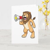 Carte Lion avec microphone (Fleur jaune)