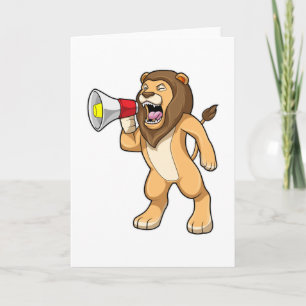 Carte Lion avec microphone