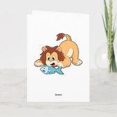 Carte Lion avec poisson (Dos)