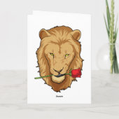 Carte Lion avec Rose (Dos)