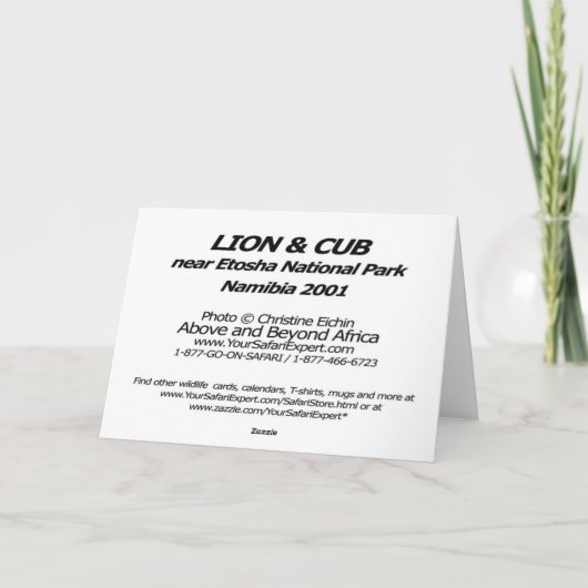 Carte Lion & Cub (Dos)