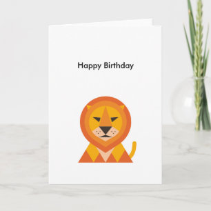 Carte Lion d'anniversaire