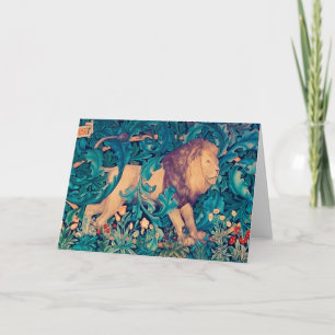 Carte Lion dans la Forest, William Morris