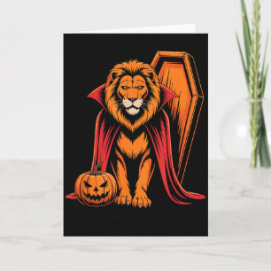 Carte Lion de cercueil d'Halloween Lions