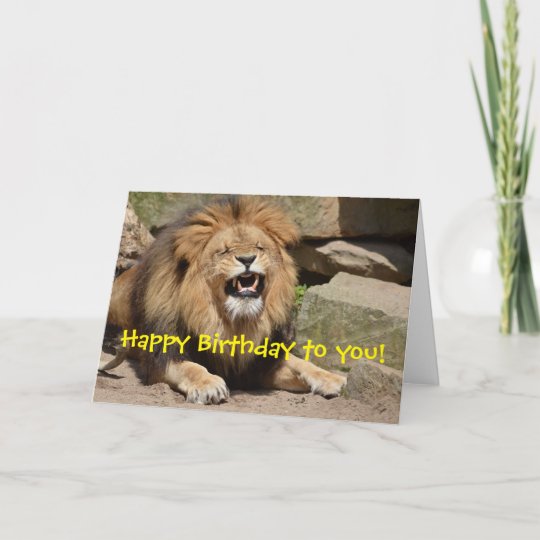 Carte Lion De Joyeux Anniversaire Zazzle Be