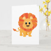 Carte Lion doux (Fleur jaune)