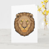 Carte Lion en colère (Fleur jaune)