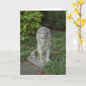 Carte Lion en pierre (Fleur jaune)