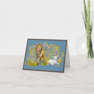 Carte Lion et agneau