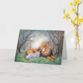 Carte Lion et moi (Fleur jaune)