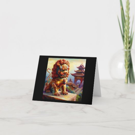 Carte Lion Foo Chinois (13) (Devant)