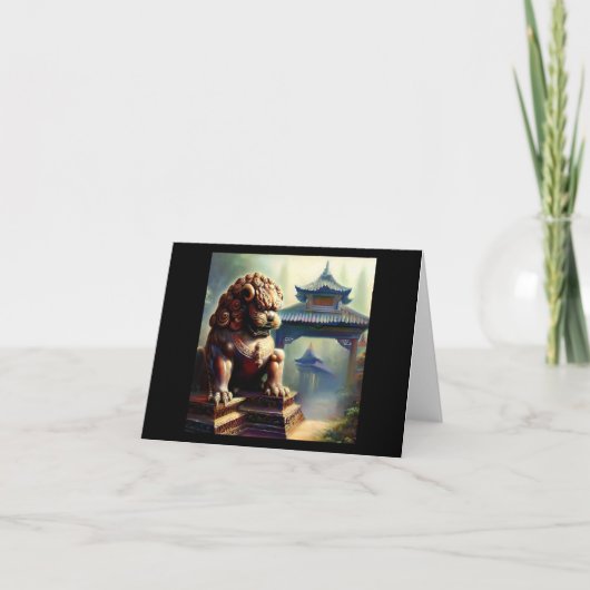 Carte Lion Foo Chinois (22) (Devant)