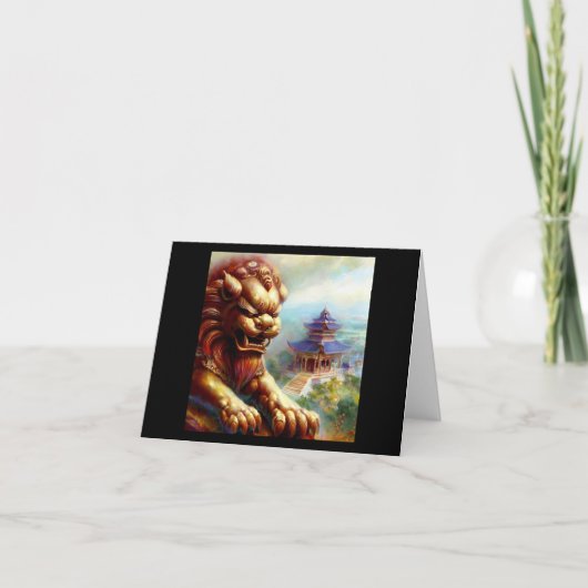 Carte Lion Foo Chinois (27) (Devant)