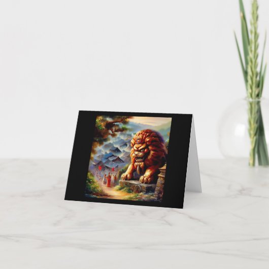 Carte Lion Foo Chinois (29) (Devant)