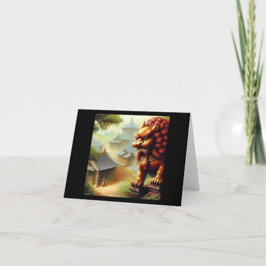 Carte Lion Foo Chinois (3) (Devant)