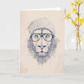 Carte Lion frais (Fleur jaune)