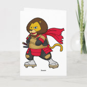 Carte Lion Guerrier avec Cape (Dos)