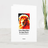 Carte Lion Head Red 'Happy Birthday' (Dos)
