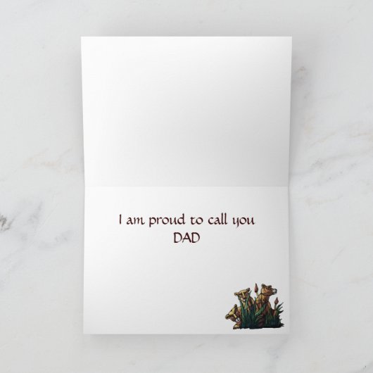 Carte Lion King and Cubs Happy Fête des pères Card (Intérieur)
