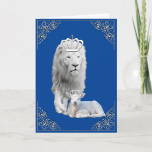 Carte Lion & Lamb En Attendant Avec Impatience Le Ciel S
