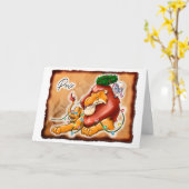 Carte LION & LAMB PEACE (mat) - par Jeff Willis Art (Fleur jaune)