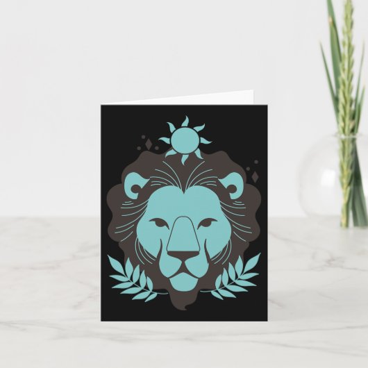 Carte Lion Leo Halloween Zodiaque Horoscope Astrologie (Devant)