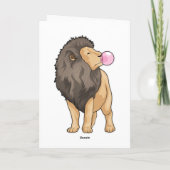 Carte Lion Mâchant du chewing-gum (Dos)