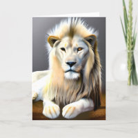 Lion majestueux blanc Art éthéré | Pensant à toi