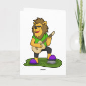 Carte Lion musicien guitare (Dos)