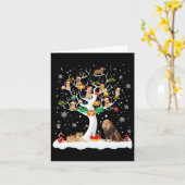 Carte Lion Noël Noël Noël Arbre Amoureux des chiens Homm (Fleur jaune)