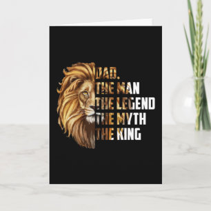 Carte Lion Papa L'Homme La Légende Le Mythe Le Roi
