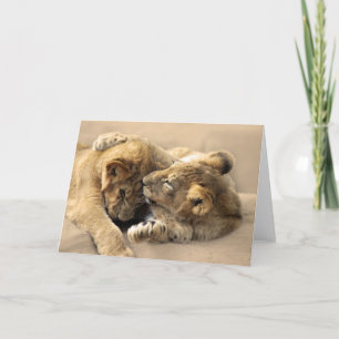 Carte Lion petits meilleurs amis