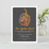 Carte Lion Plat Drapeau Sri Lanka (Debout devant)