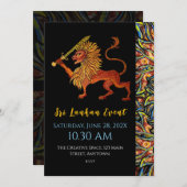 Carte Lion Plat Drapeau Sri Lanka (Devant / Derrière)