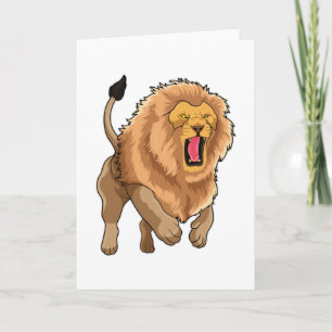 Carte Lion qui saute